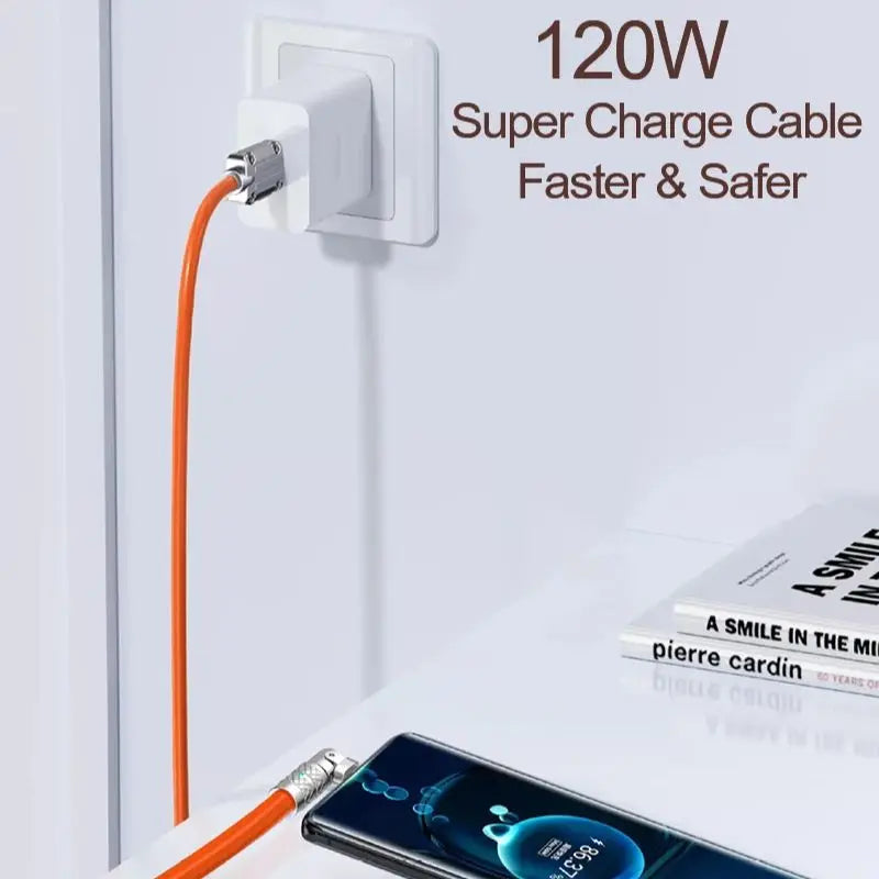 USB to Type C 180 Degree Rotation Charge Data Cable 120W