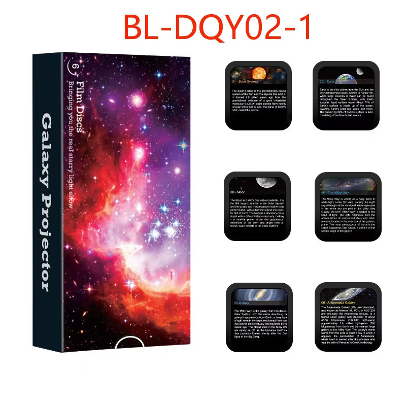 Galaxy Projection Film Set – 6 Starry Sky Themes (Projector Not Included)