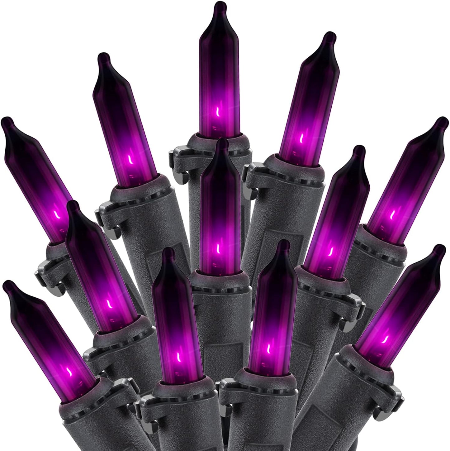 Clear Christmas String Lights 100 Count 25 Feet Incandescent Bulb Mini Lights for Indoor Xmas Tree Garland Birthday Wedding Party Festival Decoration, Green Wire