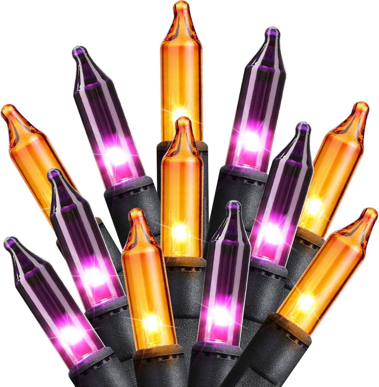 Clear Christmas String Lights 100 Count 25 Feet Incandescent Bulb Mini Lights for Indoor Xmas Tree Garland Birthday Wedding Party Festival Decoration, Green Wire