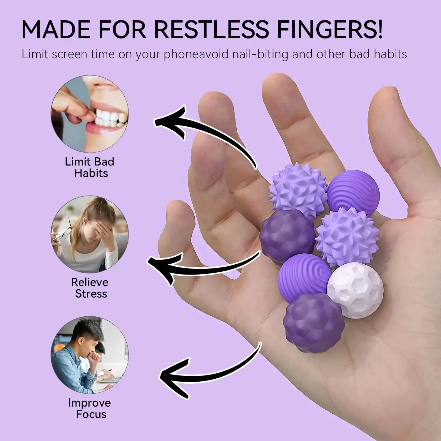 Silicone Magnetic Fidget Balls – Stress & Anxiety Relief Toy