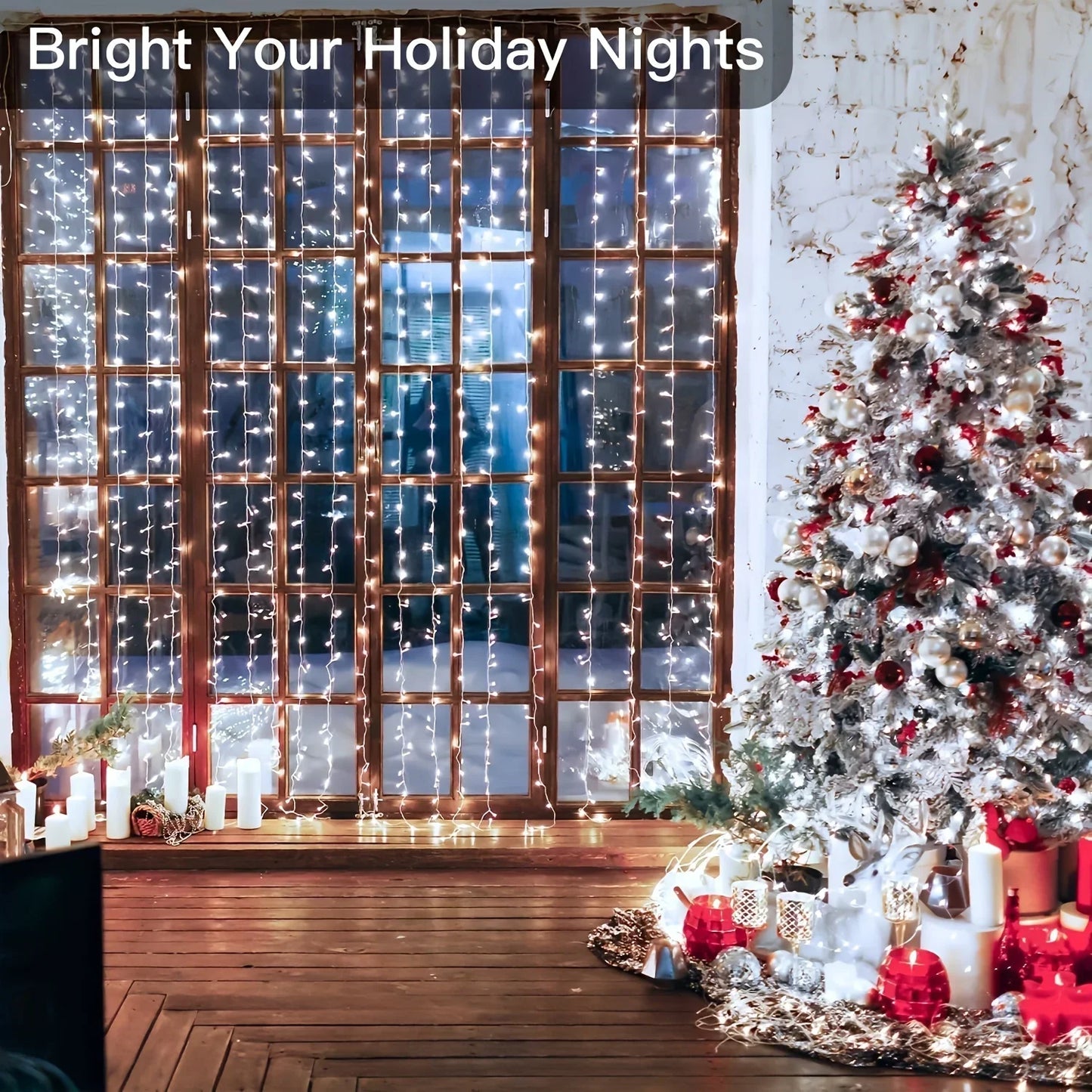 Remote-Controlled USB LED Curtain Fairy Lights – 3/4/6 Meters