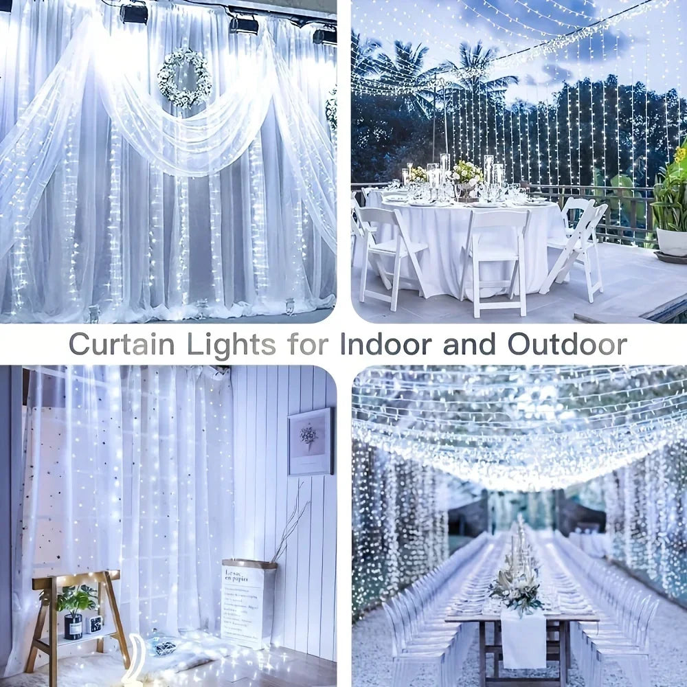 Remote-Controlled USB LED Curtain Fairy Lights – 3/4/6 Meters