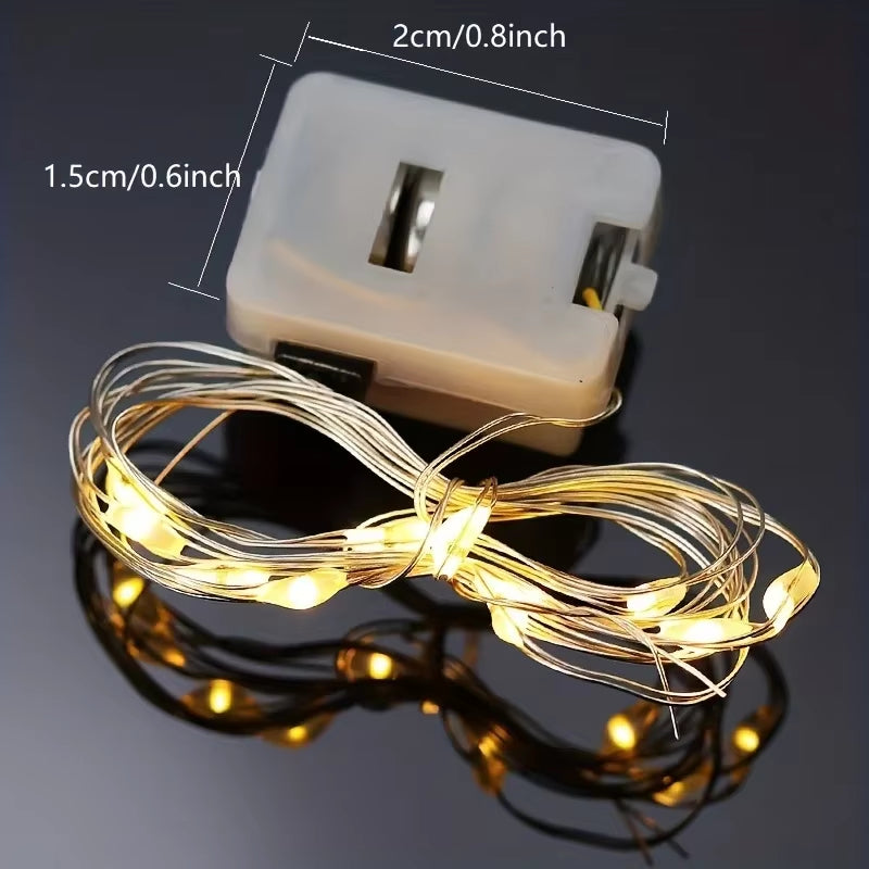 10-Pack Waterproof Mini Copper Fairy Lights – 3 Speed Modes