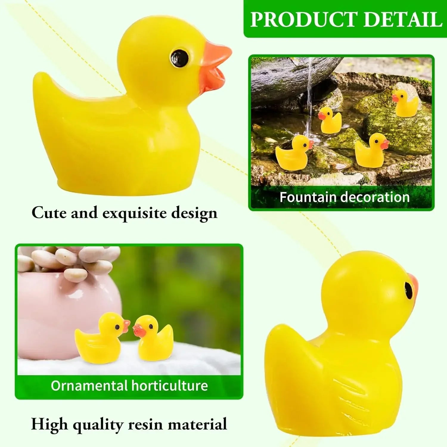 Mini Resin Ducks Set