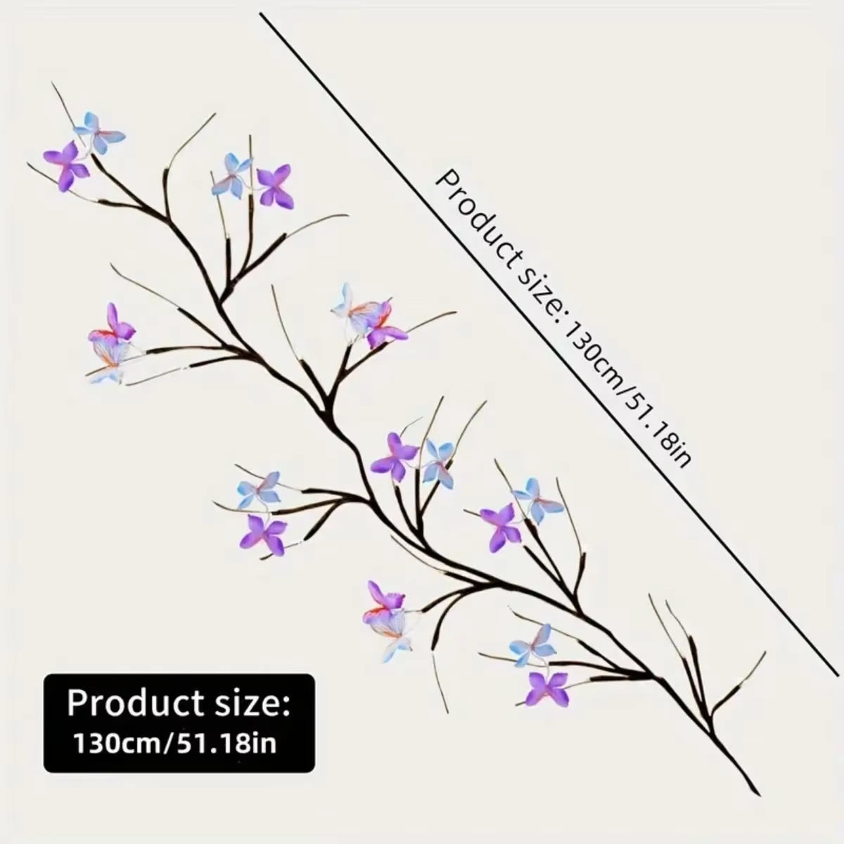 Magical 1Pc 30-LED Willow Vine Light with Butterflies – USB, 8 Modes, Indoor & Outdoor, Waterproof