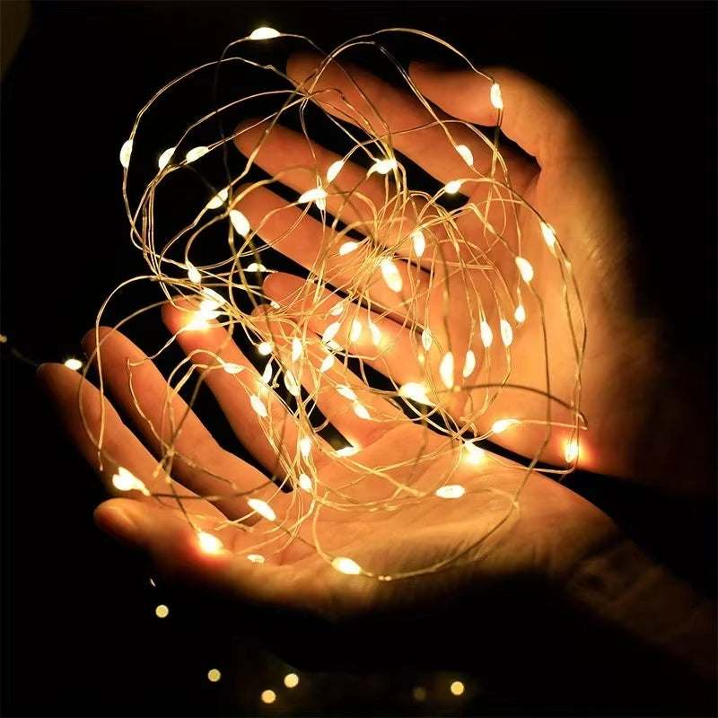 10-Pack Waterproof Mini Copper Fairy Lights – 3 Speed Modes