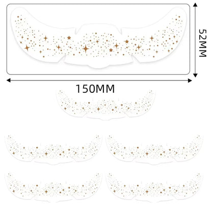 6Pcs Hot Stamping Freckles Makeup Patches Metallic Radiation Golden Silver Fake Freckles Temporary Tattoo Stickers Face Makeup