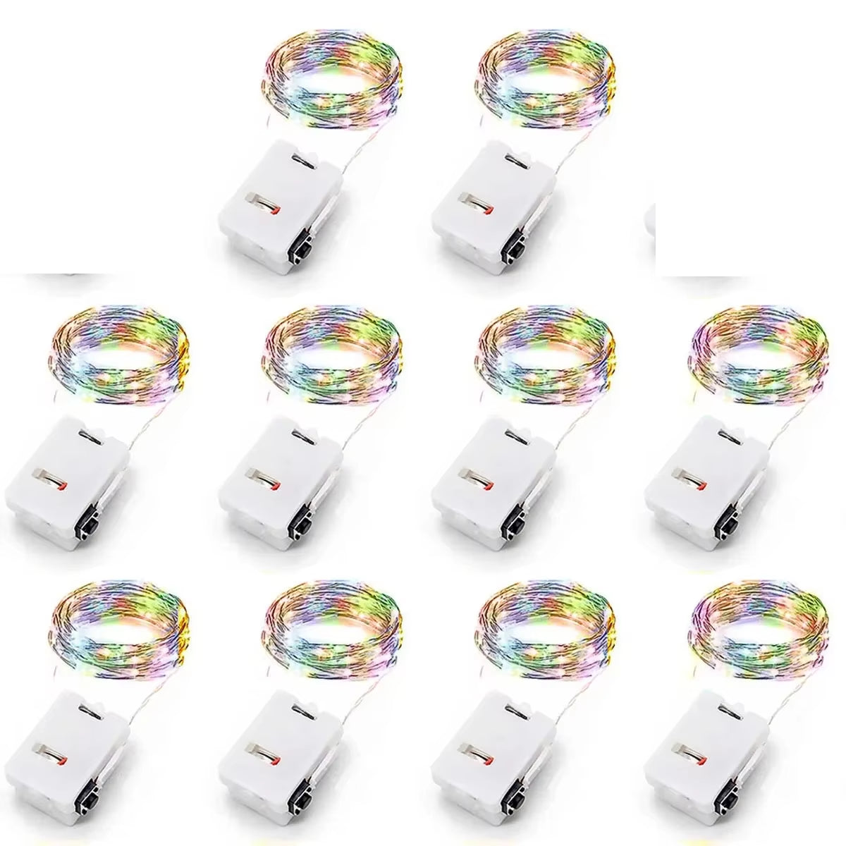 10-Pack Waterproof Mini Copper Fairy Lights – 3 Speed Modes