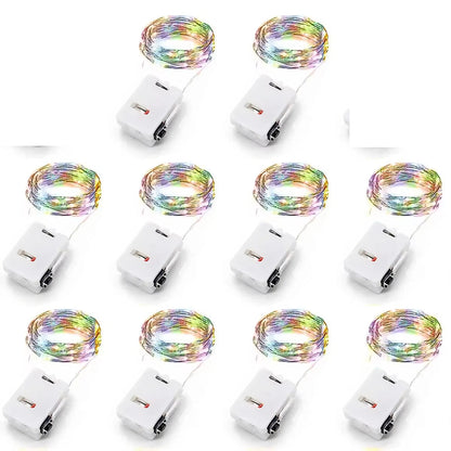 10-Pack Waterproof Mini Copper Fairy Lights – 3 Speed Modes