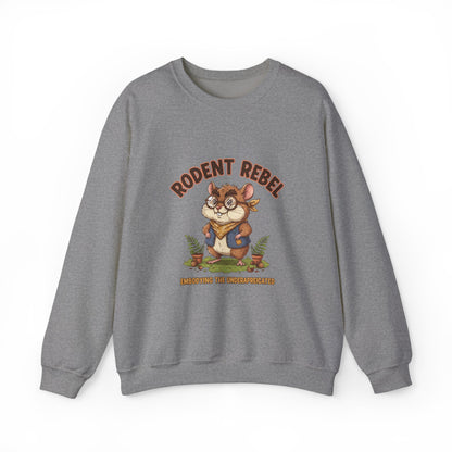Rodent Rebel Crewneck Sweatshirt | rodent-core, quirky animal pride