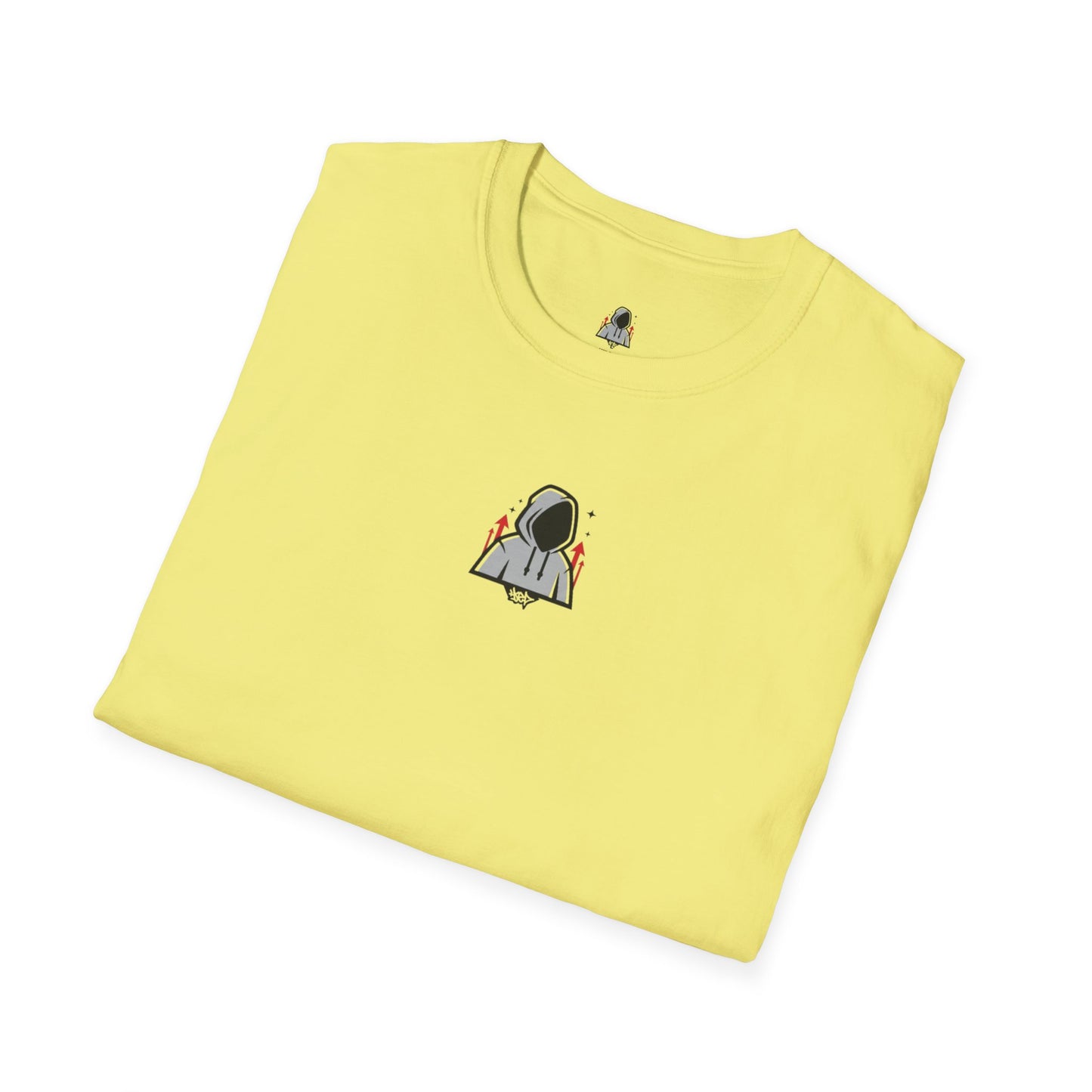 Hooded Figure Cityscape T-Shirt | Urban Streetwear Graphic Tee