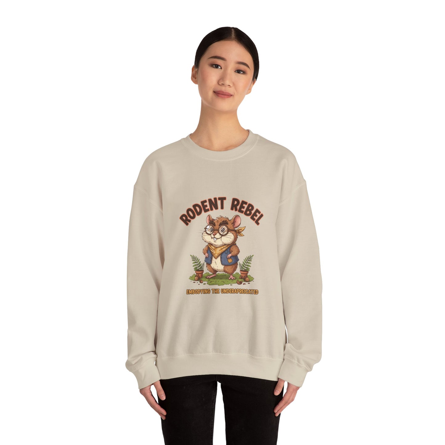 Rodent Rebel Crewneck Sweatshirt | rodent-core, quirky animal pride
