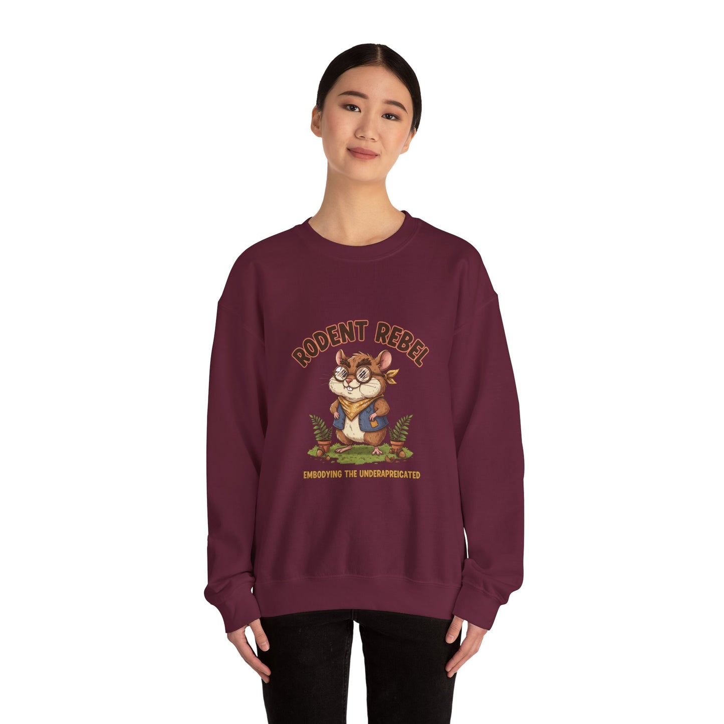 Rodent Rebel Crewneck Sweatshirt | rodent-core, quirky animal pride