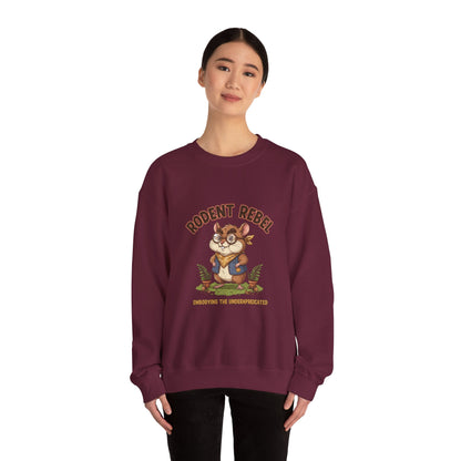 Rodent Rebel Crewneck Sweatshirt | rodent-core, quirky animal pride