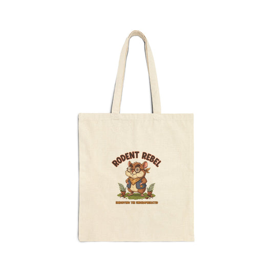 Rodent Rebel Tote | Rat Art, Rodent-Core Cotton Canvas Bag