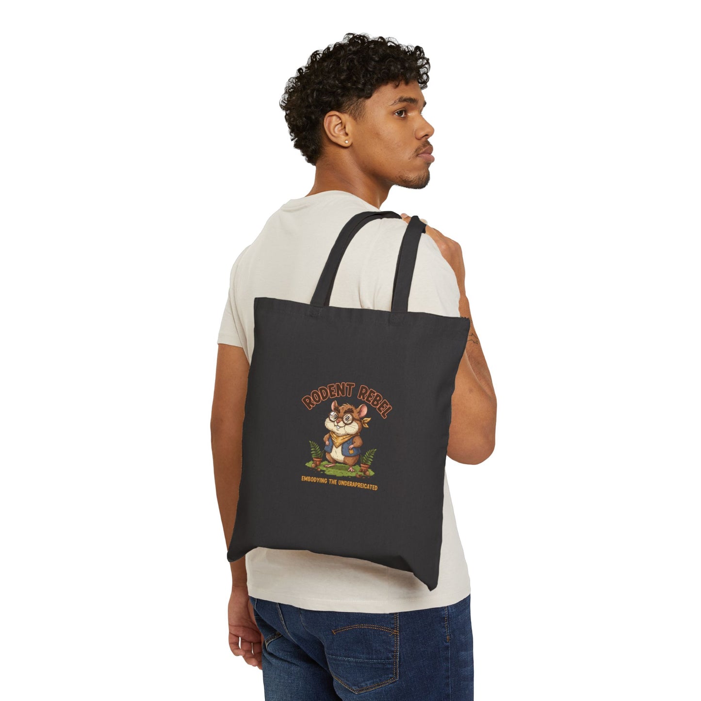 Rodent Rebel Tote | Rat Art, Rodent-Core Cotton Canvas Bag