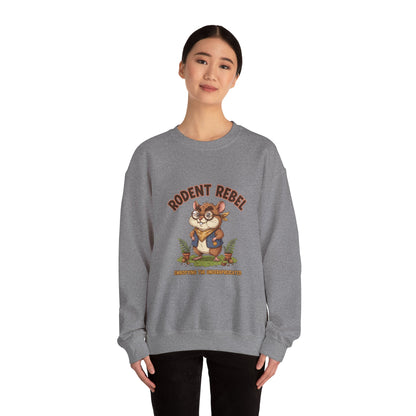 Rodent Rebel Crewneck Sweatshirt | rodent-core, quirky animal pride