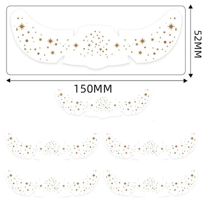 6Pcs Hot Stamping Freckles Makeup Patches Metallic Radiation Golden Silver Fake Freckles Temporary Tattoo Stickers Face Makeup