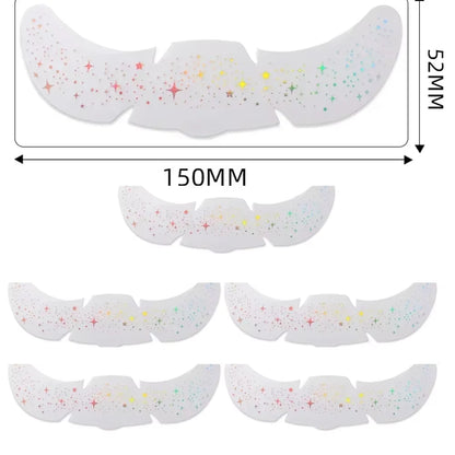 6Pcs Hot Stamping Freckles Makeup Patches Metallic Radiation Golden Silver Fake Freckles Temporary Tattoo Stickers Face Makeup