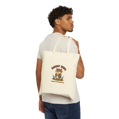 Rodent Rebel Tote | Rat Art, Rodent-Core Cotton Canvas Bag