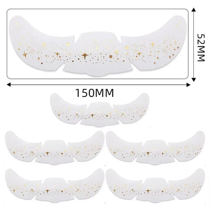 6Pcs Hot Stamping Freckles Makeup Patches Metallic Radiation Golden Silver Fake Freckles Temporary Tattoo Stickers Face Makeup