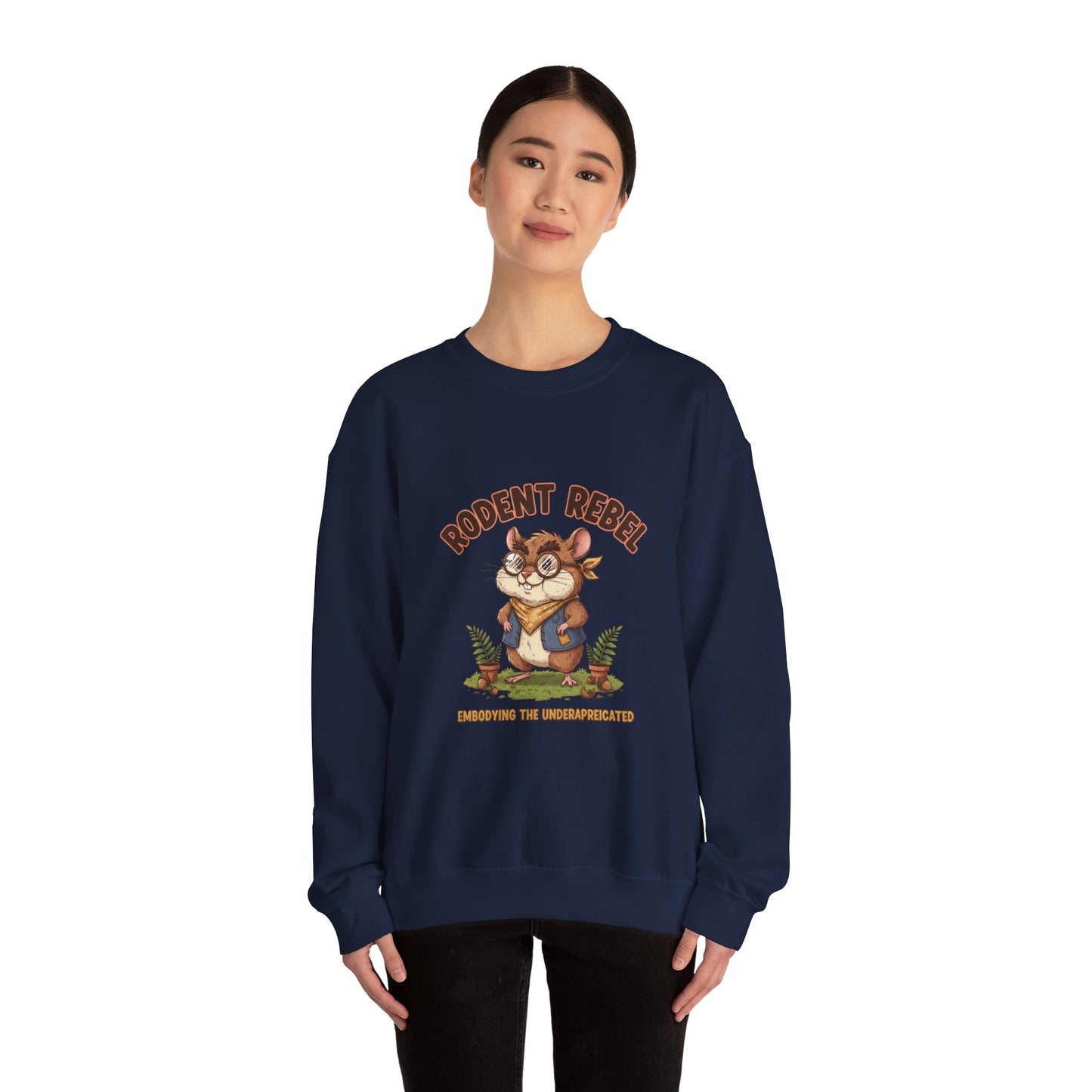 Rodent Rebel Crewneck Sweatshirt | rodent-core, quirky animal pride