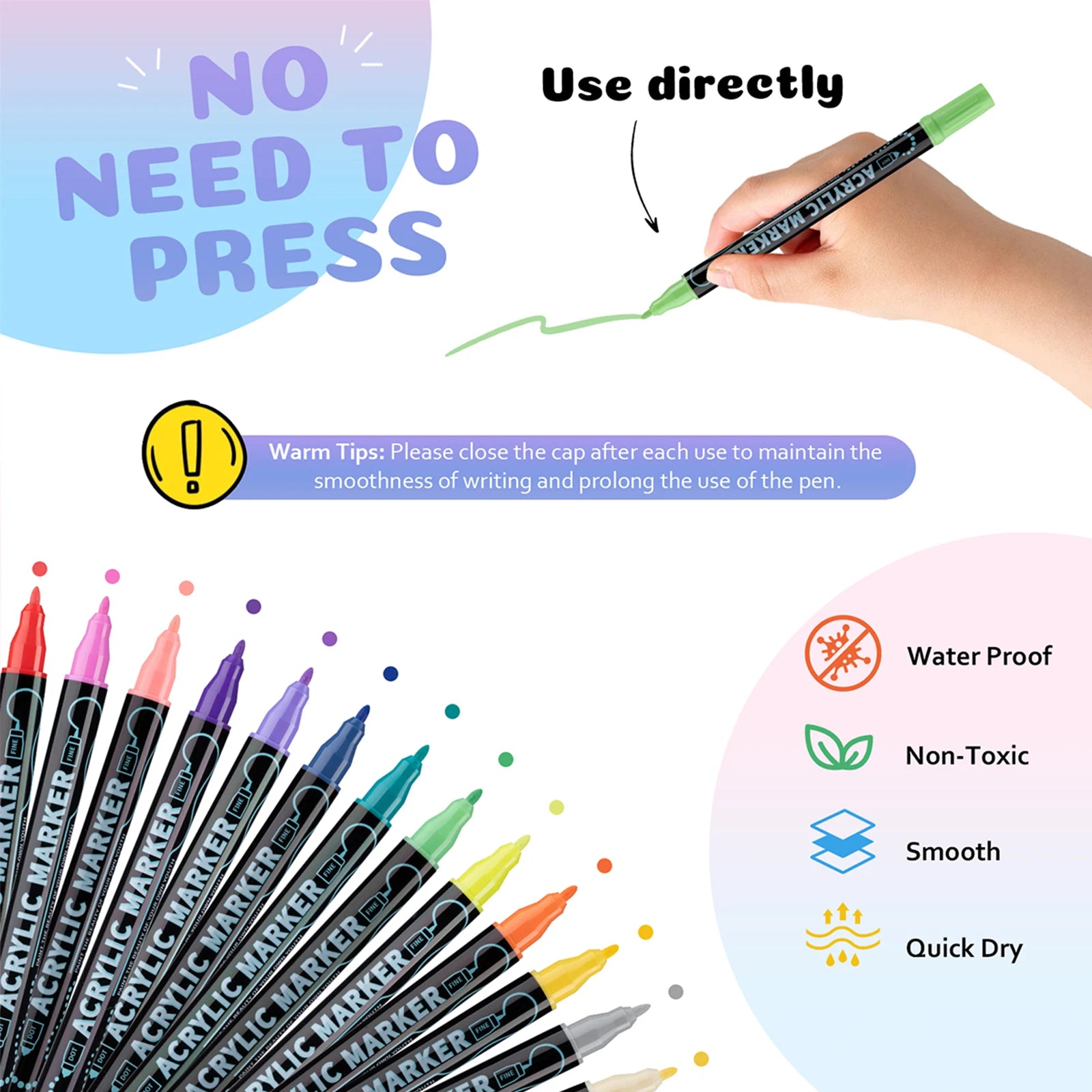 Dual Tip Acrylic Paint Pens