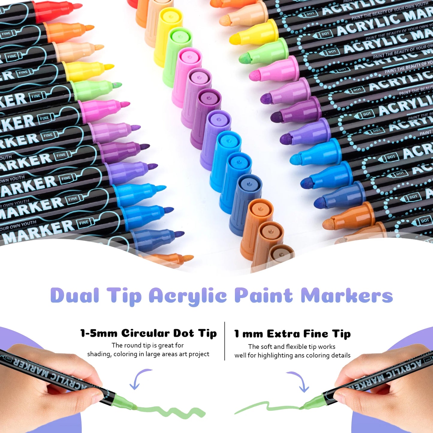 Dual Tip Acrylic Paint Pens