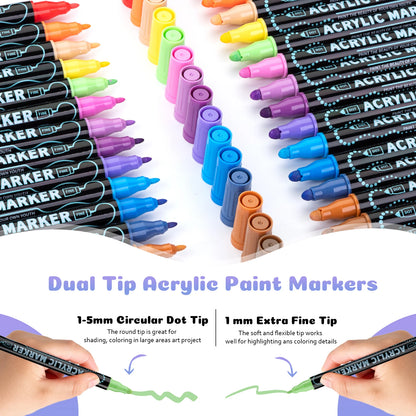 Dual Tip Acrylic Paint Pens