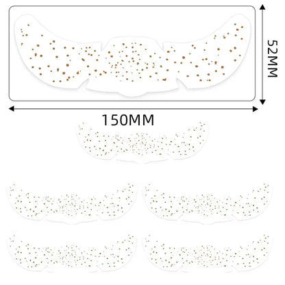 6Pcs Hot Stamping Freckles Makeup Patches Metallic Radiation Golden Silver Fake Freckles Temporary Tattoo Stickers Face Makeup