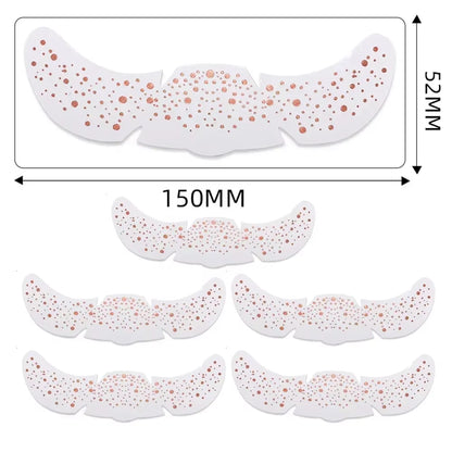 6Pcs Hot Stamping Freckles Makeup Patches Metallic Radiation Golden Silver Fake Freckles Temporary Tattoo Stickers Face Makeup