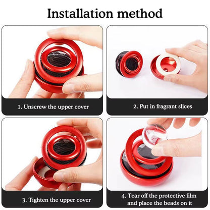 Solar-Powered Rotating Crystal Ball – Double Suspended Aromatherapy Ornament