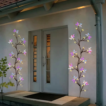 Magical 1Pc 30-LED Willow Vine Light with Butterflies – USB, 8 Modes, Indoor & Outdoor, Waterproof