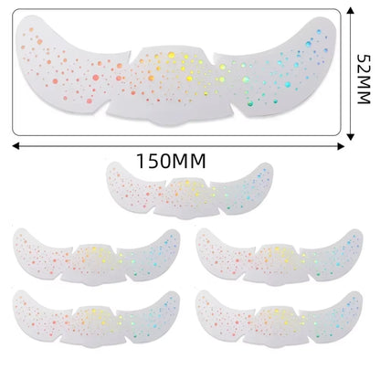 6Pcs Hot Stamping Freckles Makeup Patches Metallic Radiation Golden Silver Fake Freckles Temporary Tattoo Stickers Face Makeup