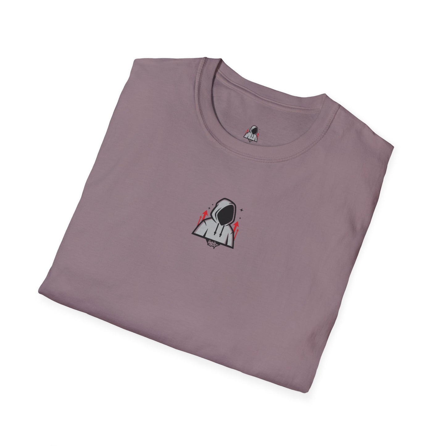 Hooded Figure Cityscape T-Shirt | Urban Streetwear Graphic Tee