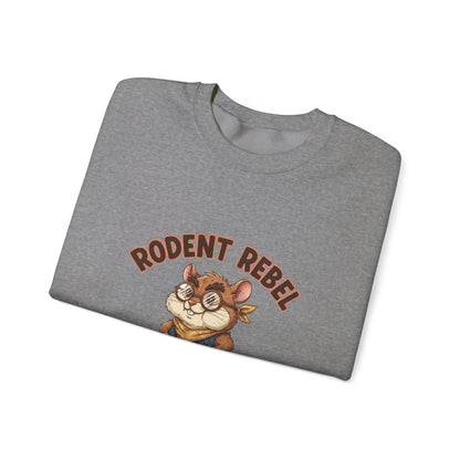Rodent Rebel Crewneck Sweatshirt | rodent-core, quirky animal pride