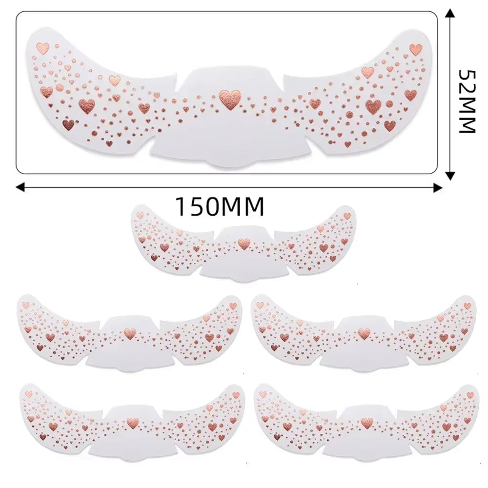 6Pcs Hot Stamping Freckles Makeup Patches Metallic Radiation Golden Silver Fake Freckles Temporary Tattoo Stickers Face Makeup