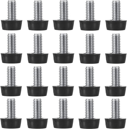 M8 Thread Adjustable Furniture Levelers Screw in Threaded 20 Pcs