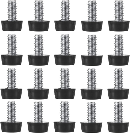 M8 Thread Adjustable Furniture Levelers Screw in Threaded 20 Pcs