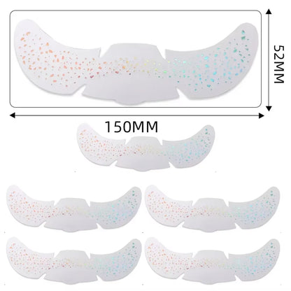 6Pcs Hot Stamping Freckles Makeup Patches Metallic Radiation Golden Silver Fake Freckles Temporary Tattoo Stickers Face Makeup