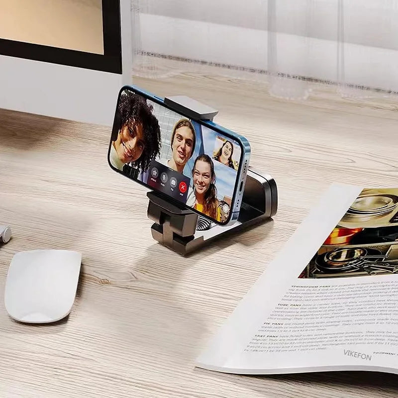 Foldable Airplane Phone Holder – Adjustable Travel Stand