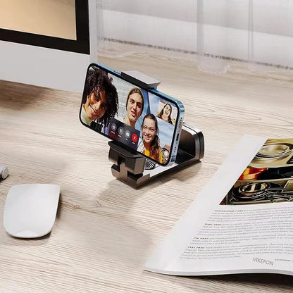 Foldable Airplane Phone Holder – Adjustable Travel Stand