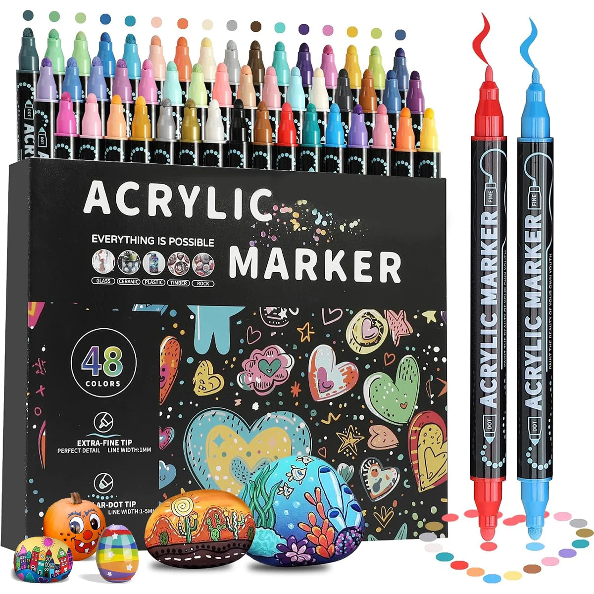 Dual Tip Acrylic Paint Pens