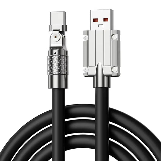 USB to Type C 180 Degree Rotation Charge Data Cable 120W