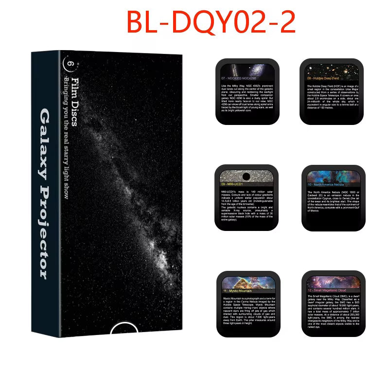 Galaxy Projection Film Set – 6 Starry Sky Themes (Projector Not Included)
