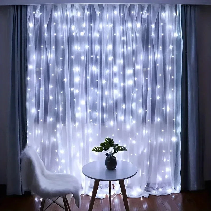 Remote-Controlled USB LED Curtain Fairy Lights – 3/4/6 Meters