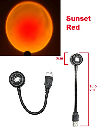 USB Sunset Glow LED Projection Lamp