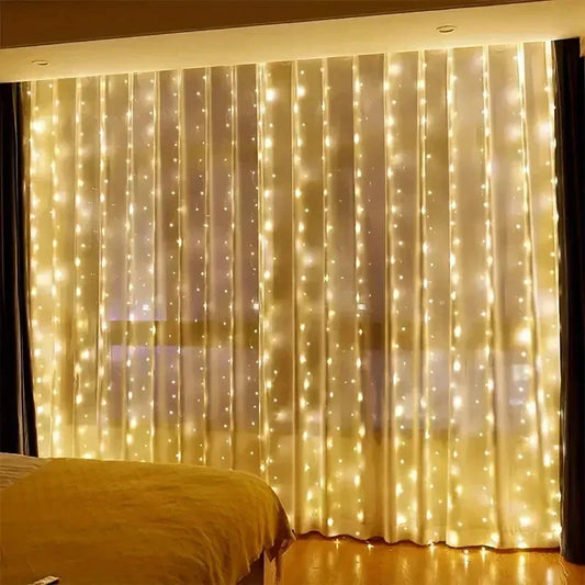 Remote-Controlled USB LED Curtain Fairy Lights – 3/4/6 Meters