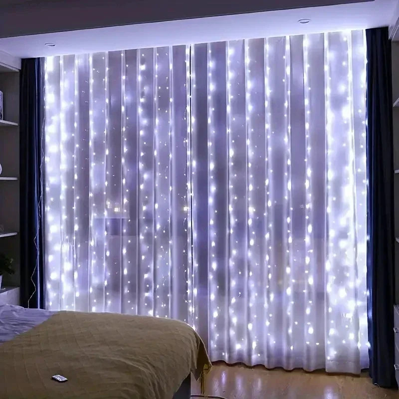 Remote-Controlled USB LED Curtain Fairy Lights – 3/4/6 Meters